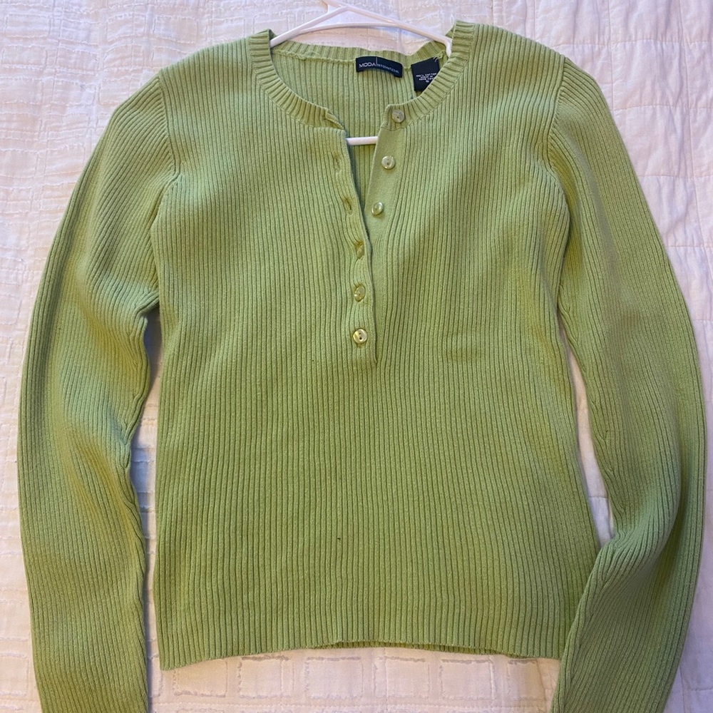MODA International Button Up Sweater